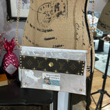 Upcycled Monogram LV on Take Me Out to the Ball Game Clear Crossbody Stadium Bag - Larger