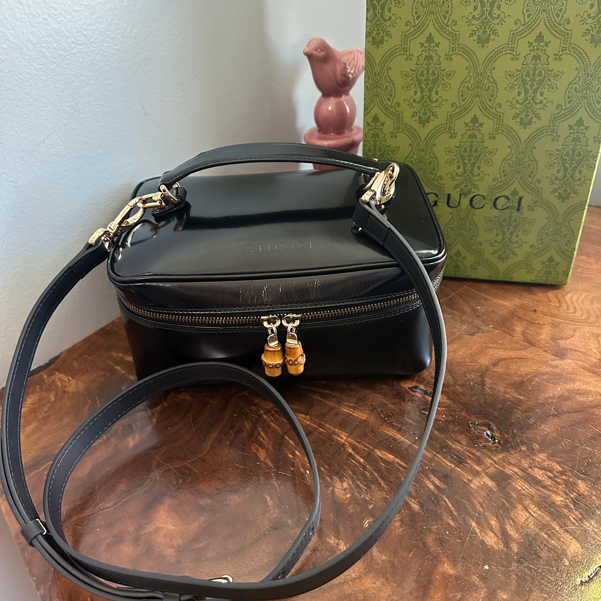 The Junco Crossbody/Clutch - Larger Vintage Gucci Bamboo
