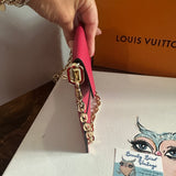 The Pelican Shoulder Bag - Upcycled Louis Vuitton Envelope Bag in Red