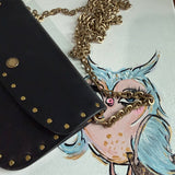 The Junco Crossbody/Wristlet - Black Leather Coach