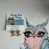 Blingy Upcycled LV Earrings