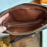 The Junco Crossbody - Vintage Monogram in Black