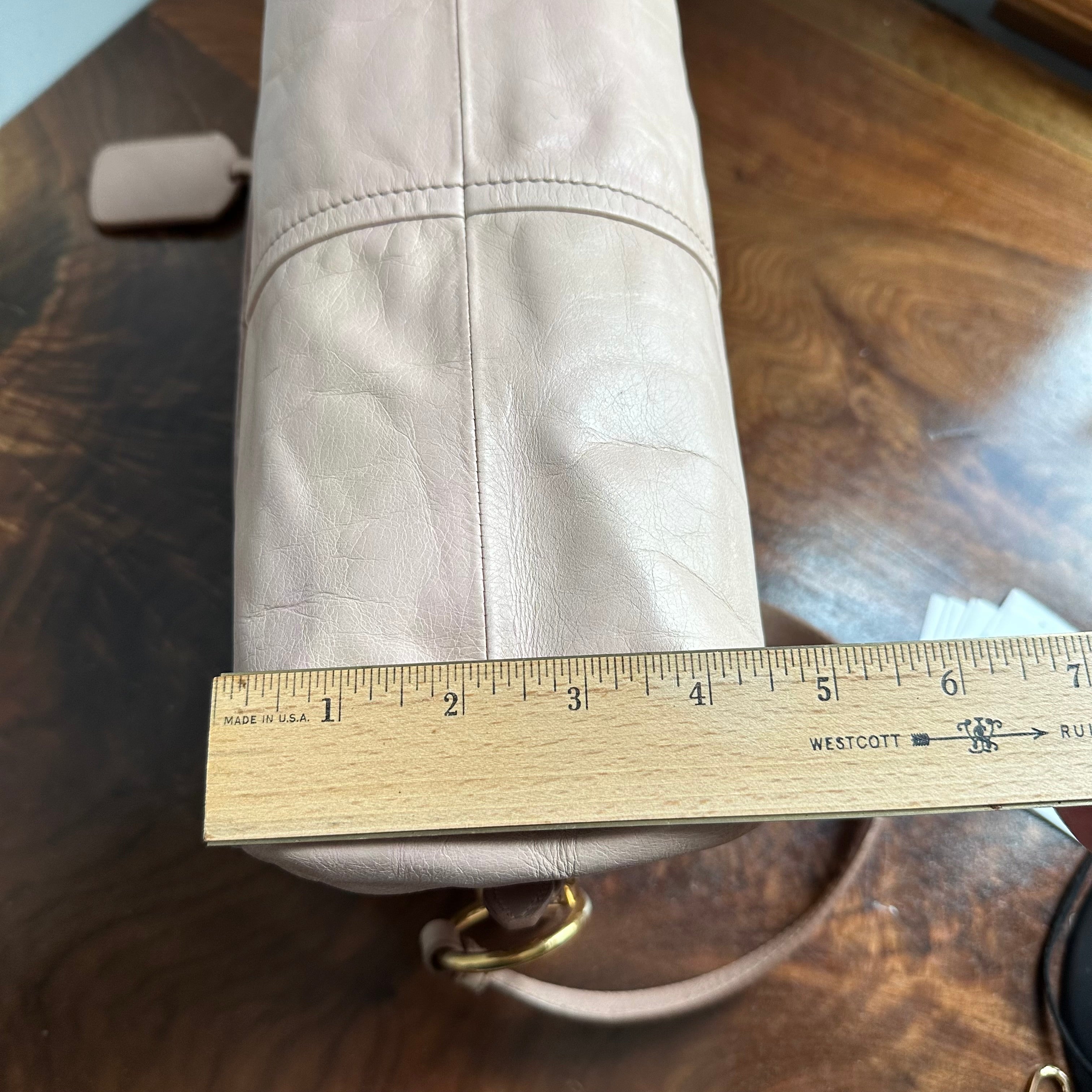 The Junco Shoulder Bag - Vintage Prada in Beige Pink Leather