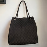 Vintage Gucci Canvas Shoulder Bag