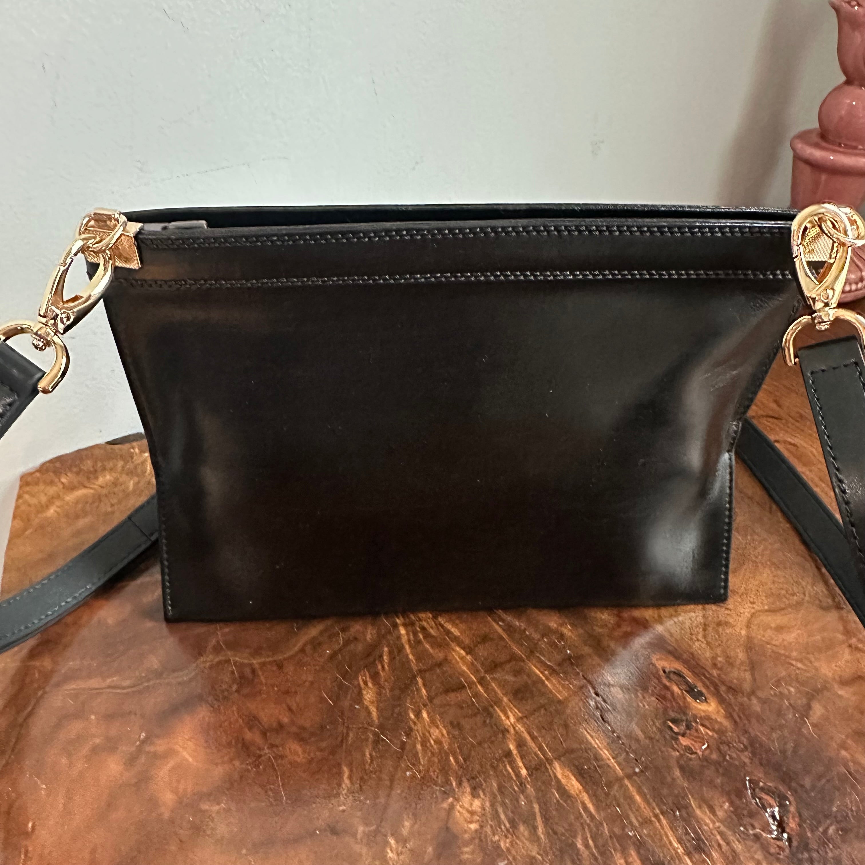 The Junco Crossbody - Vintage Loewe Anagram in Black Leather