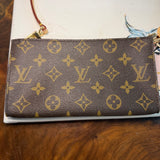 The Junco Wristlet - Upcycled LV Monogram with Shoulder Vachetta