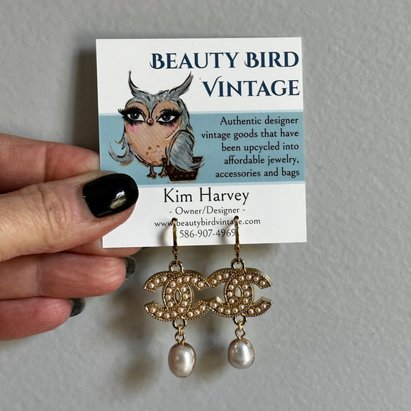 Upcycled LV Earrings – Beauty Bird Vintage