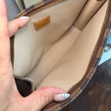 The Swan Crossbody - Vintage Damier Centenaire in Brown