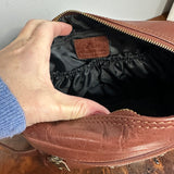 Cognac Leather Toiletry Bag/Dopp Kit - Monogram LV