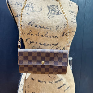 The Junco Wallet on Chain - Vintage LV in Damier Ebene