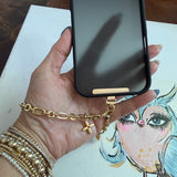 Cellphone Wristlet with Upcycled LV Charms