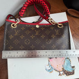 The Swan Crossbody - Vintage LV Monogram in Red