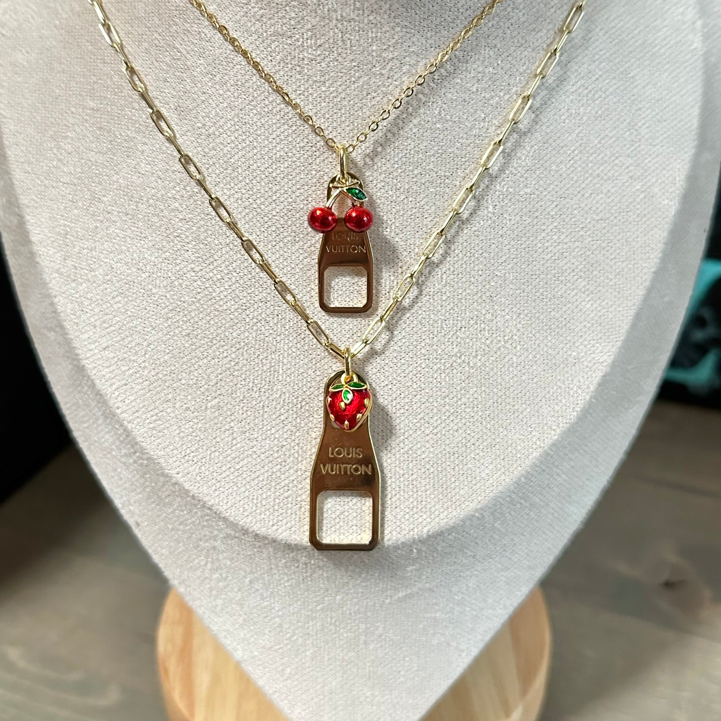 Upcycled LV Zipper Pulls