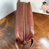 Cognac Leather Toiletry Bag/Dopp Kit - Monogram LV