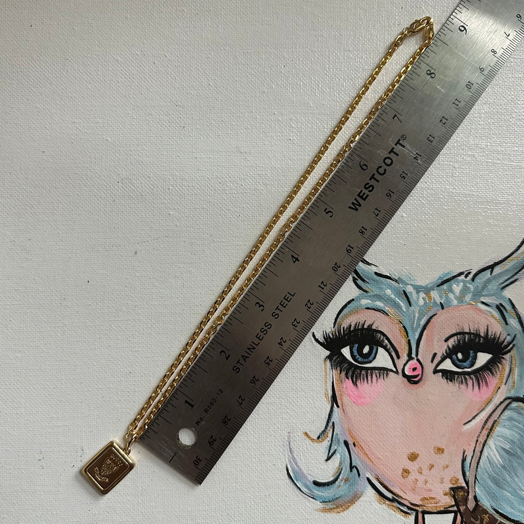 Re-plated Gucci Zipper pull on Gold-Filled Link Chain