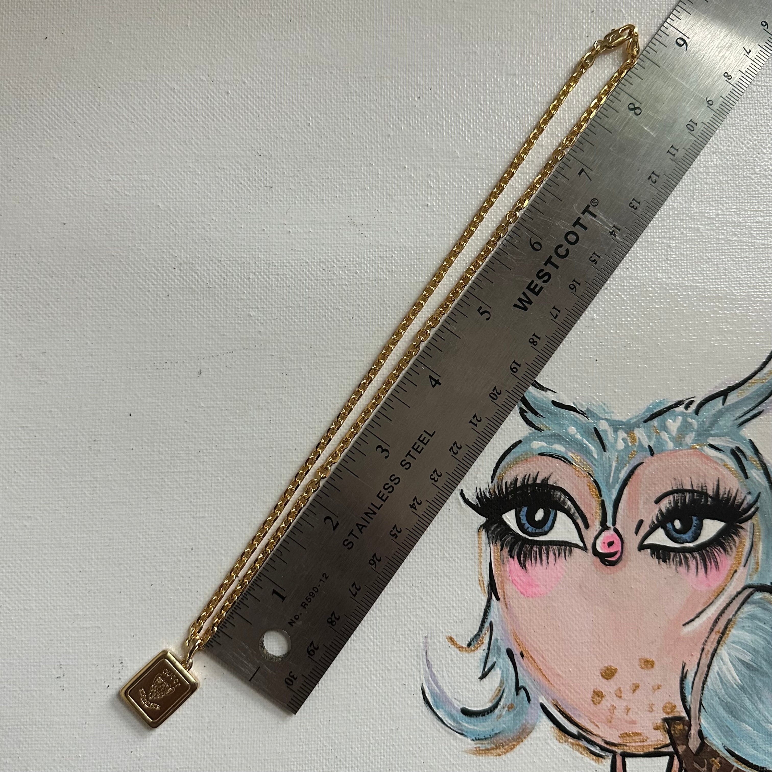 Re-plated Gucci Zipper pull on Gold-Filled Link Chain