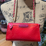 The Junco Shoulder Bag - Upcycled LV Vernis in Rose Pop