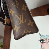 The Swan Crossbody - Upcycled Vintage LV Monogram in Black