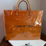 The Large LV Tote/Crossbody Bag - Classic Orange with Organizer Insert