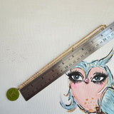 Upcycled Green LV Trunks & Bags Charm on Gold-Filled Link Chain