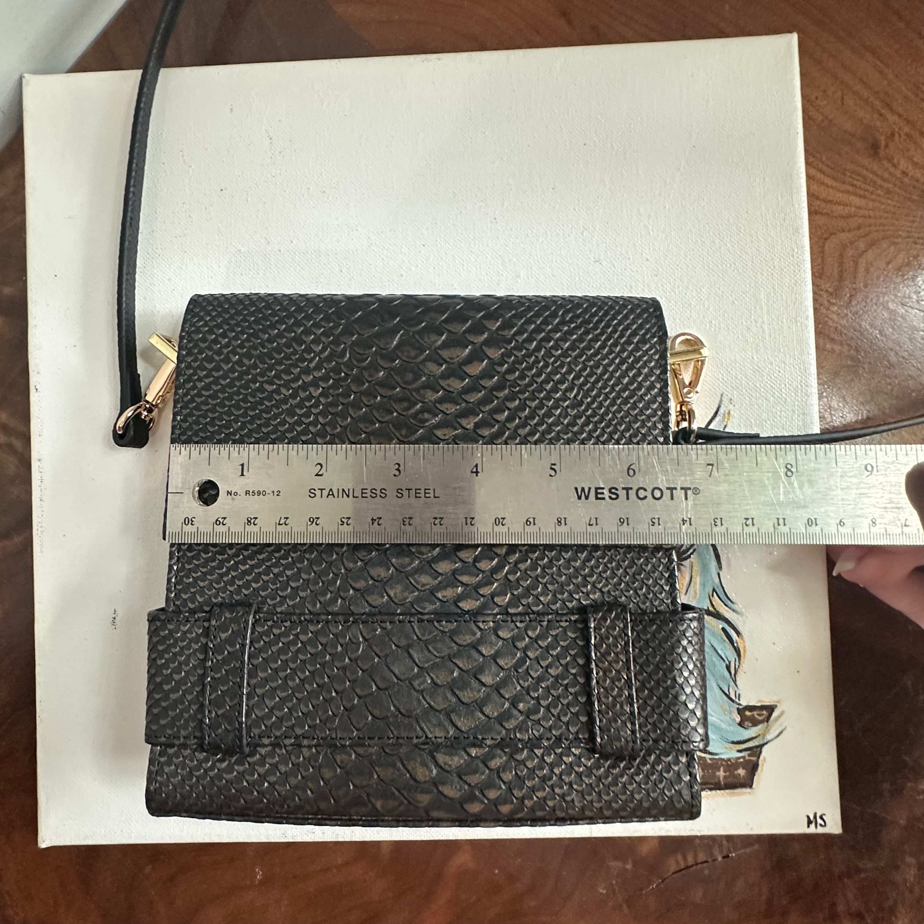 The Junco Crossbody - Vintage YSL in Black Snakeskin