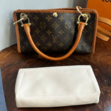 The Short Swan - Vintage Monogram in Vachetta Crossbody - 2 Straps!