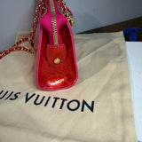The Junco Shoulder Bag - Upcycled LV Vernis in Rose Pop