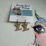 Blingy Upcycled LV Earrings