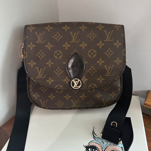 The Swift Crossbody GM - Vintage Monogram in Black