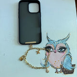 Cellphone Wristlet with Upcycled LV Charms