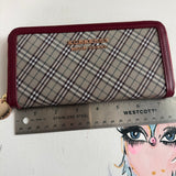 Burberry Blue Label Nova Check Zip-Around Long Wallet
