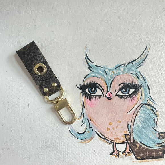 Upcycled LV Keychain
