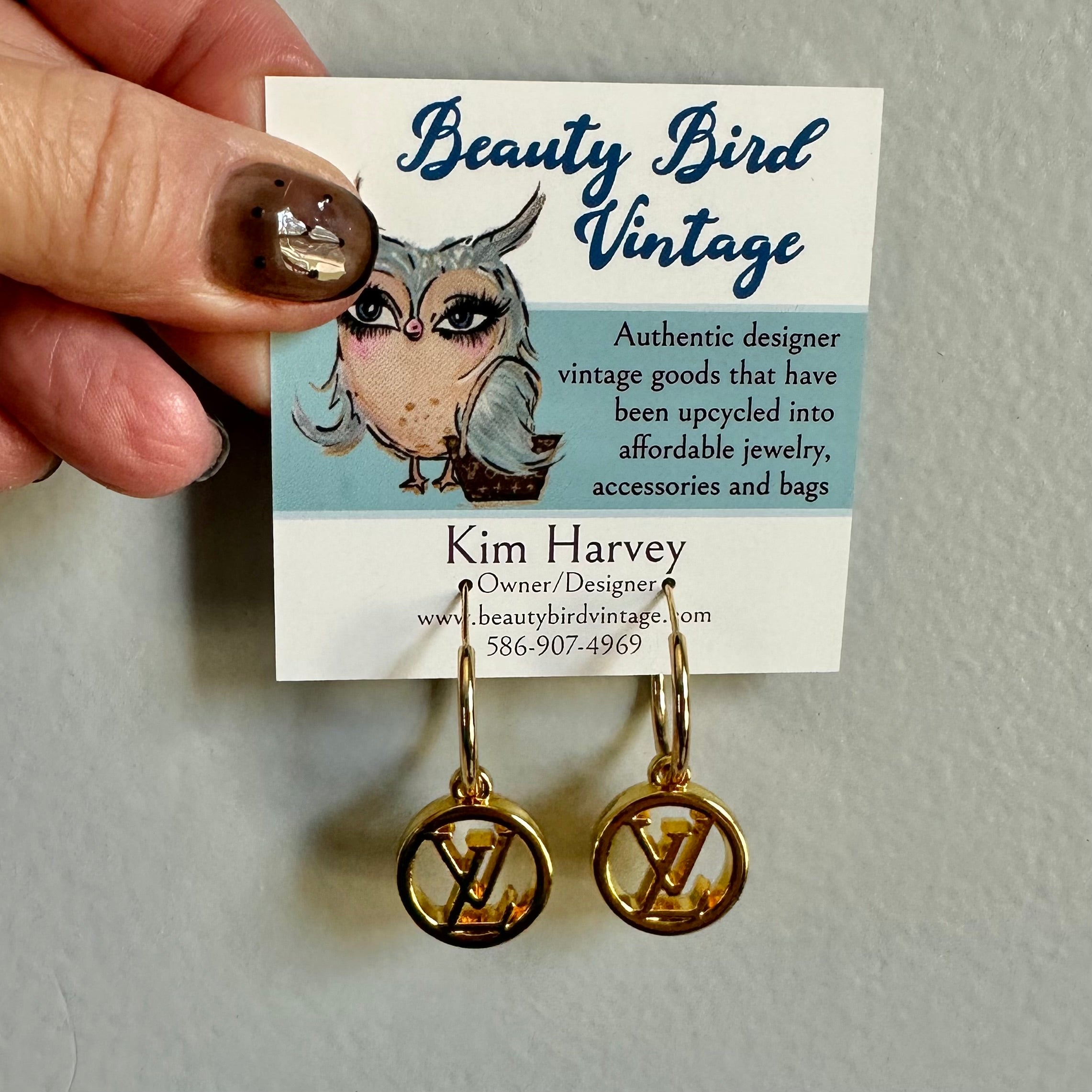 Upcycled Louis Vuitton Earrings