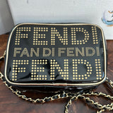 Junco Crossbody Bag - Black/Gold Fendi