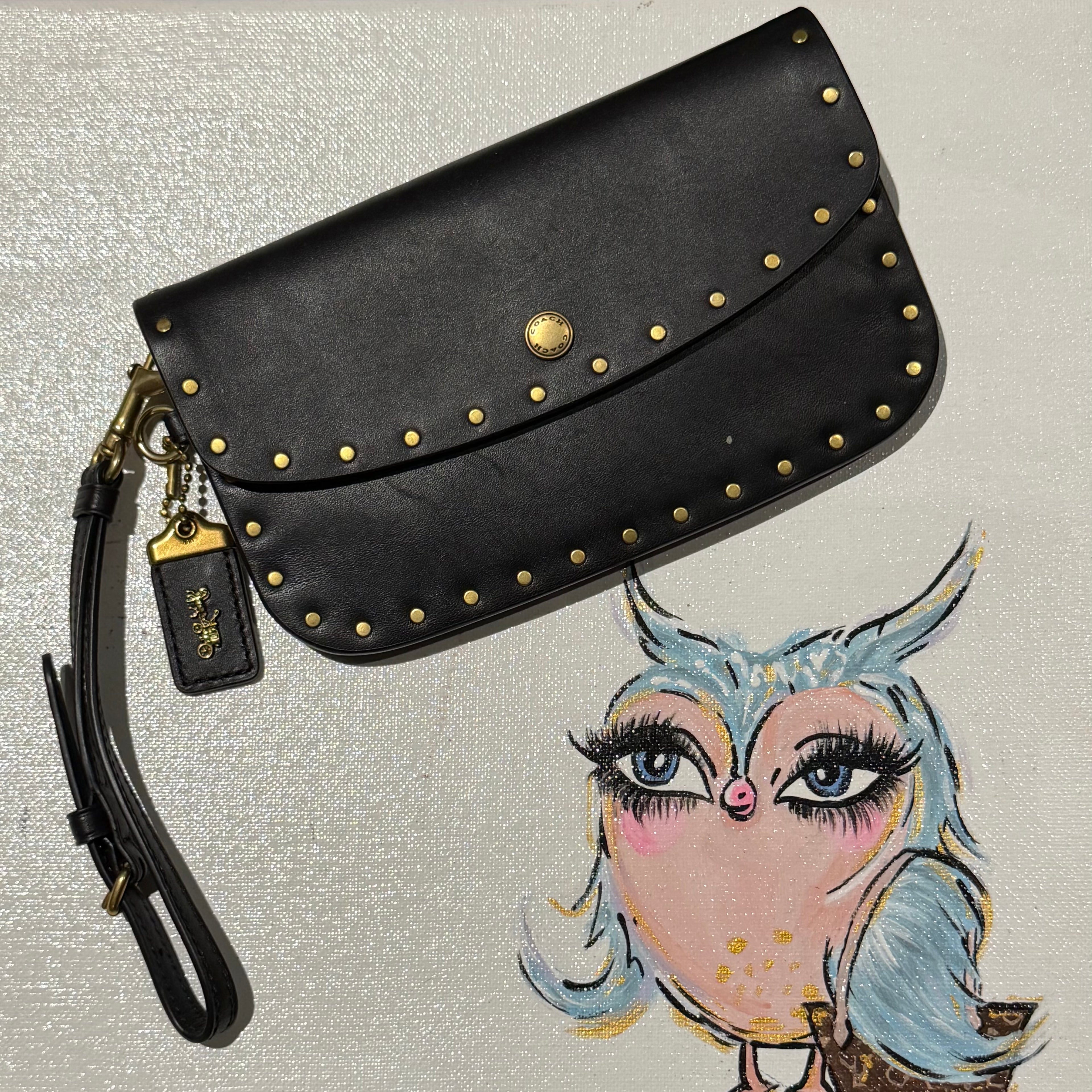 Coach Clutch With Rivets