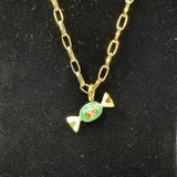 Sweet Like Candy - LV Charm Necklace on GF Paperclip Chain