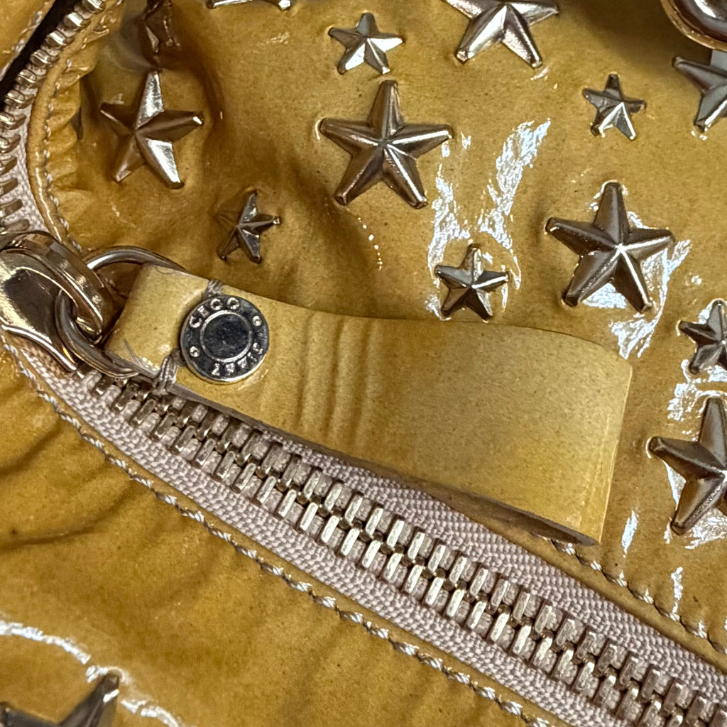 The Peacock Hobo - Vintage Jimmy Choo Star Stud Sky Bag in Golden