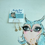 Upcycled Brass Gucci GG Earrings