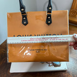 The Tote Bag - Classic Orange LV Bag with Black Handles (10x8x6)