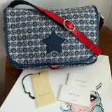 The Peacock Messenger - Gucci Canvas in Blue & Red