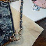 The Mini Falcon - Vintage LV in Blue Denim