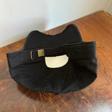 Upcycled Black/Gold Prada Tag Hat in Black