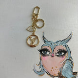 Upcycled LV Circle Bag Charm Set