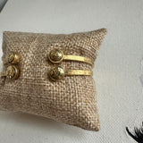 Upcycled LV Rivet Bangle Bracelet