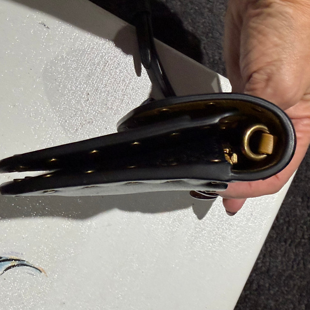 The Junco Wristlet - Black Leather Coach