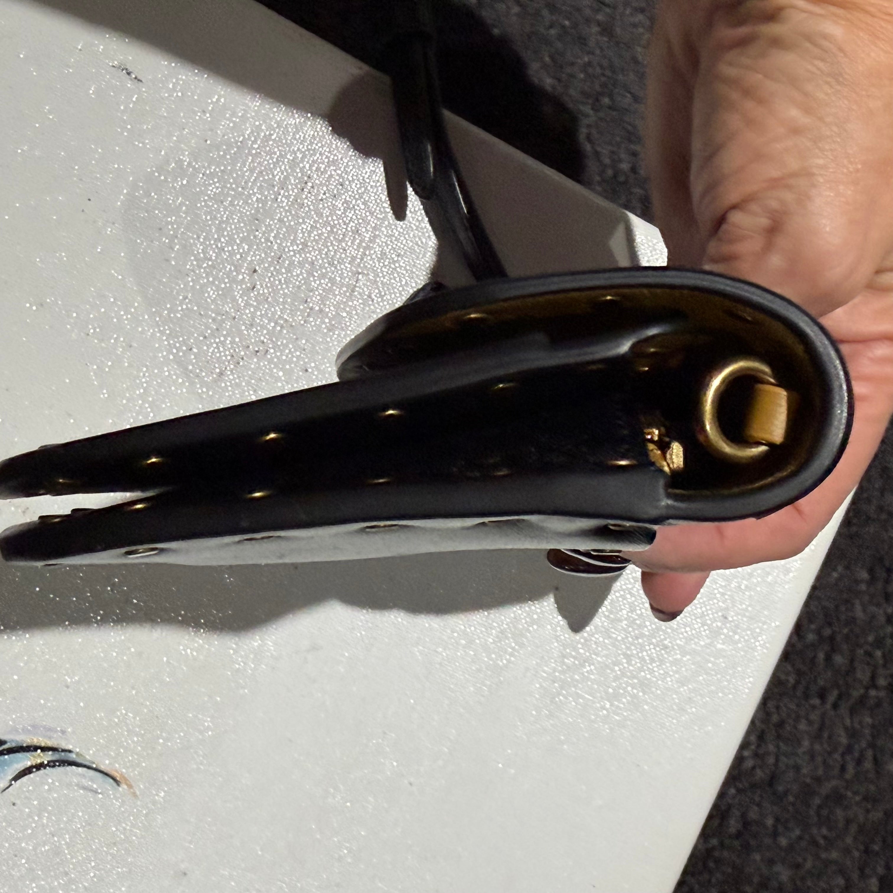 The Junco Wristlet - Black Leather Coach