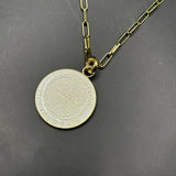 Large LV Trunks & Bags Zipper Pull on Gold-Filled Paperclip Chain