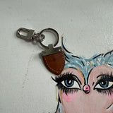 Authentic LV Leather Tag Keychain