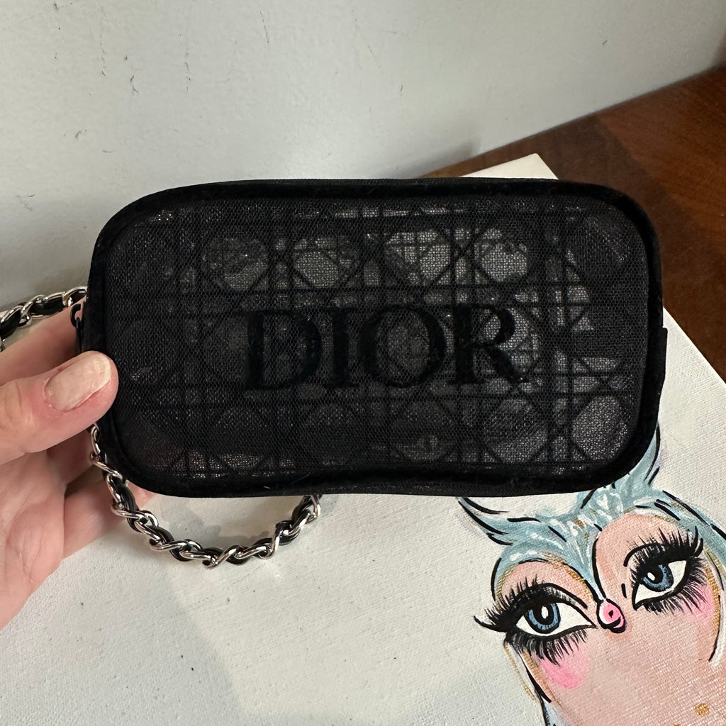 Black Dior Beauty Bag