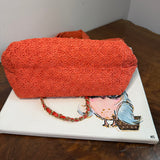 The Crossbody Tote Bag - Raffia Dior in Red/Orange
